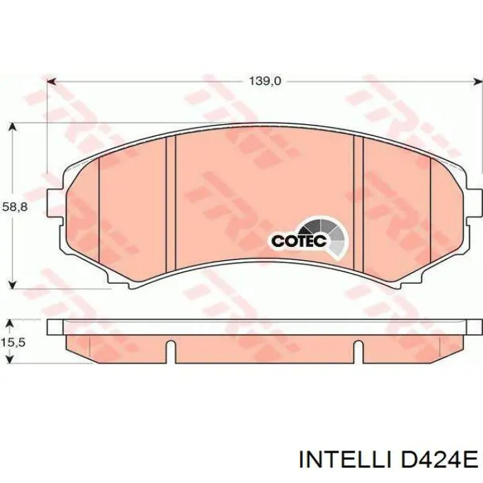 Передние тормозные колодки D424E Intelli