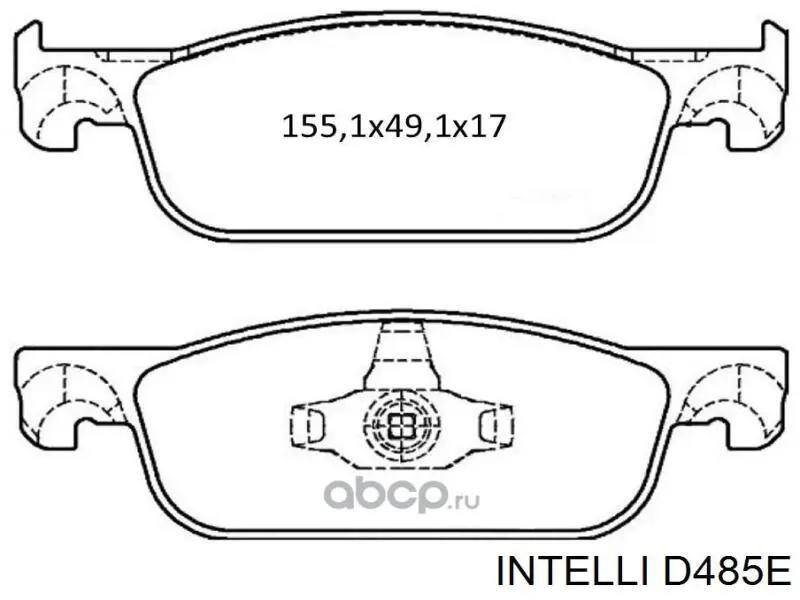 D485E Intelli sapatas do freio dianteiras de disco