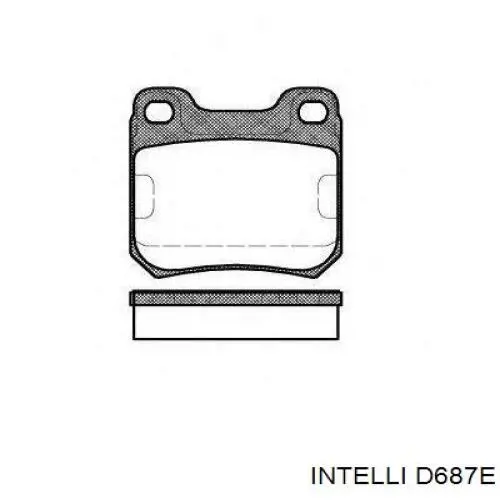 Задние тормозные колодки D687E Intelli