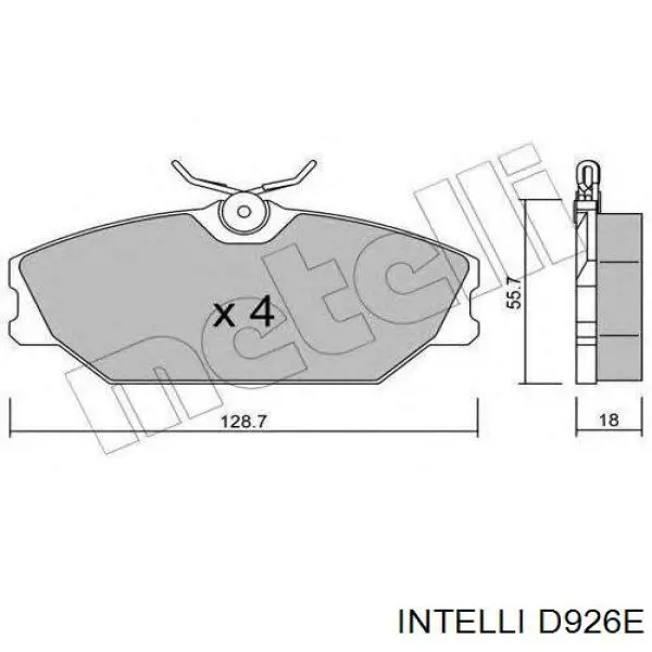 D926E Intelli Колодки передние