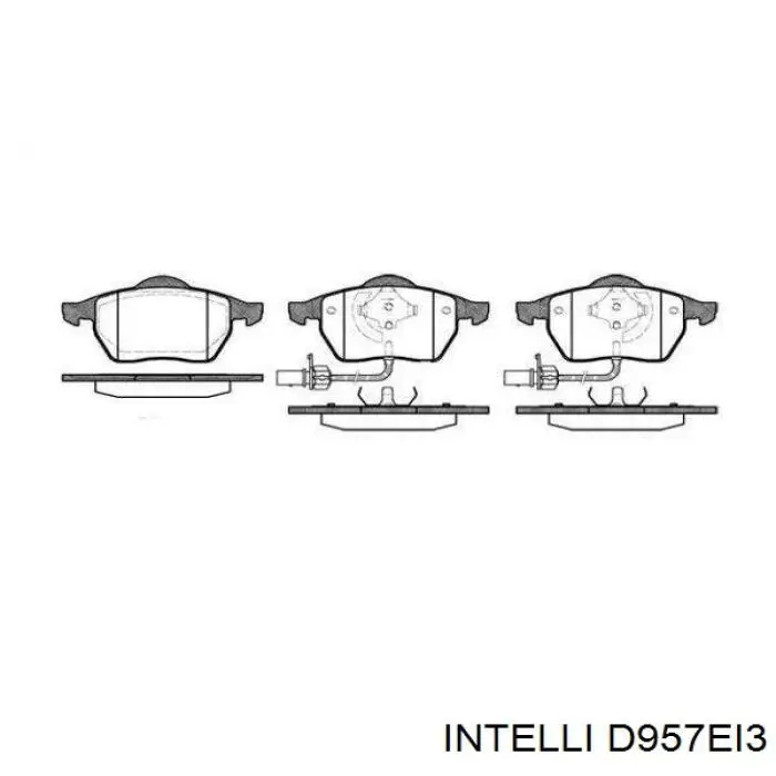 D957EI3 Intelli колодки тормозные передние дисковые