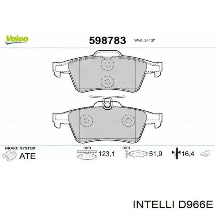 Колодки дисковые  Intelli D966E цена, от 13.64 USD