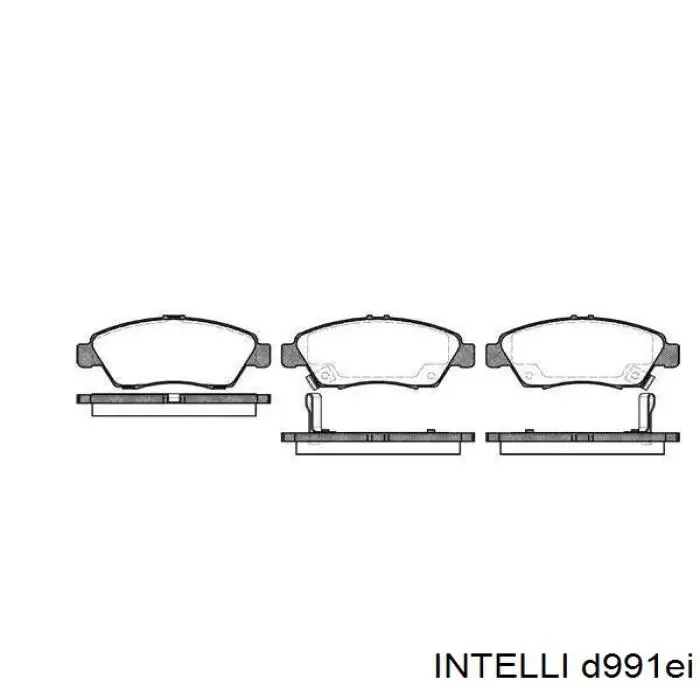 Колодки тормозные передние дисковые INTELLI D991EI