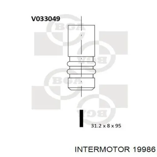 Датчик положения дроссельной заслонки (потенциометр) Intermotor 19986