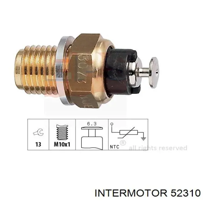 52310 Intermotor датчик температуры охлаждающей жидкости
