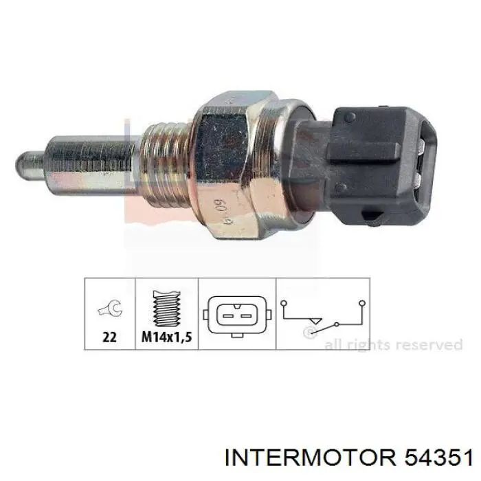 Датчик включення ліхтарів заднього ходу 54351 Intermotor