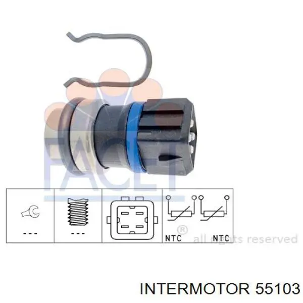55103 Intermotor датчик температуры охлаждающей жидкости