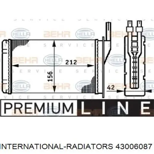 Radiador de calefacción 43006087 International Radiators