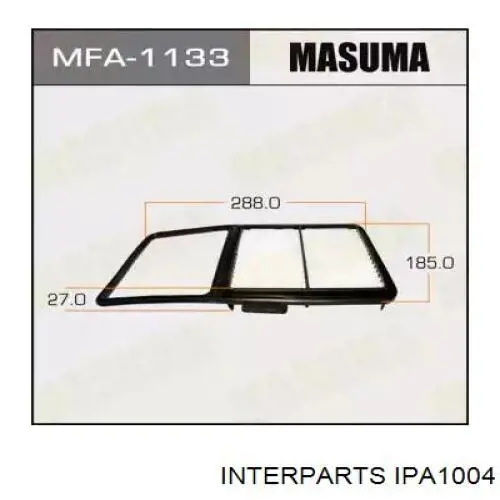 IPA1004 Interparts Воздушный фильтр двигателя