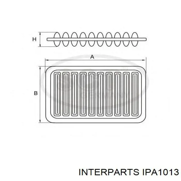 IPA1013 Interparts Воздушный фильтр двигателя