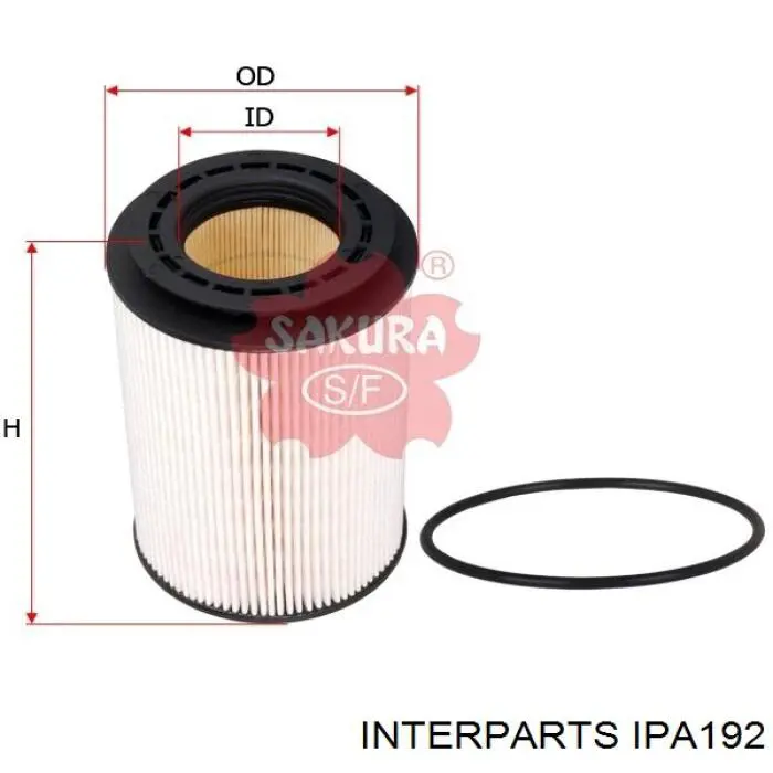 IPA192 Interparts Воздушный фильтр двигателя