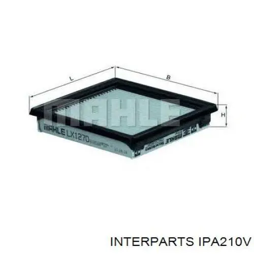 Купить IPA210V Interparts Автомобильный фильтр воздуха