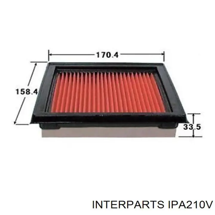 Воздушный фильтр IPA210V Interparts