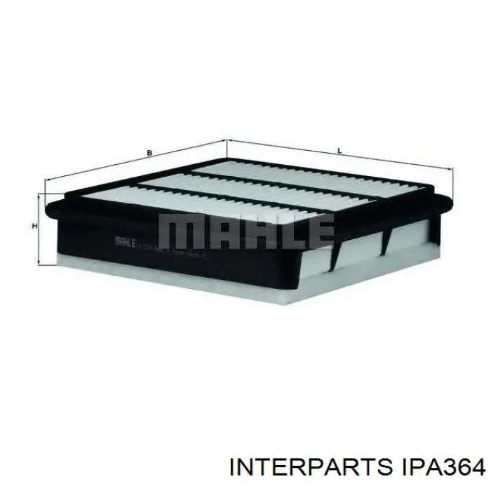 Купить IPA364 Interparts Автомобильный фильтр воздуха