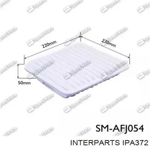 IPA372 Interparts Воздушный фильтр двигателя