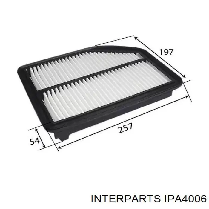 IPA4006 Interparts Воздушный фильтр двигателя
