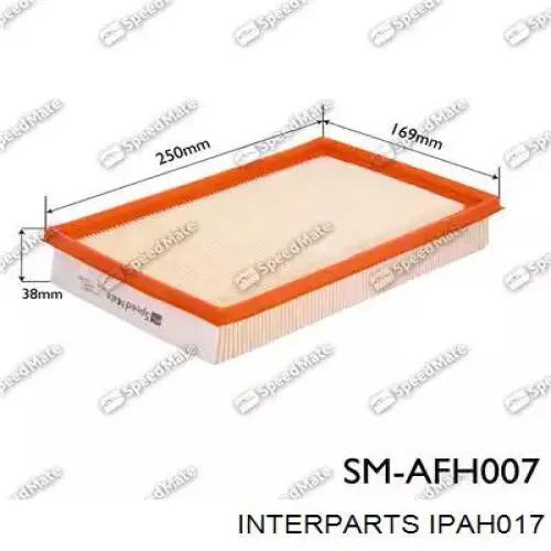 Купить IPAH017 Interparts Автомобильный фильтр воздуха