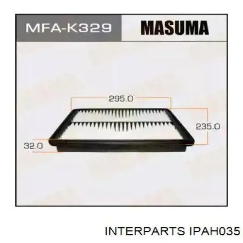 Элемент воздушного фильтра Interparts IPAH035 цена, от 6.26 USD