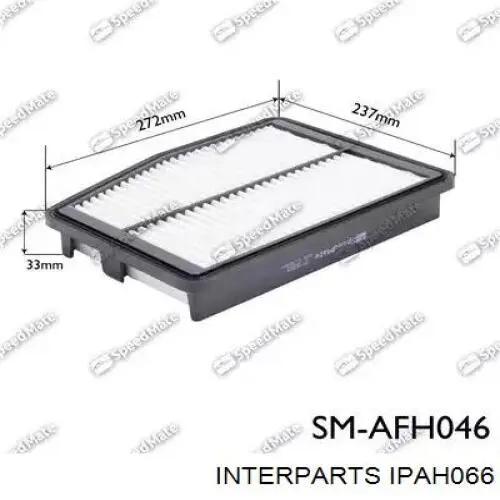 IPAH066 Interparts Воздушный фильтр двигателя