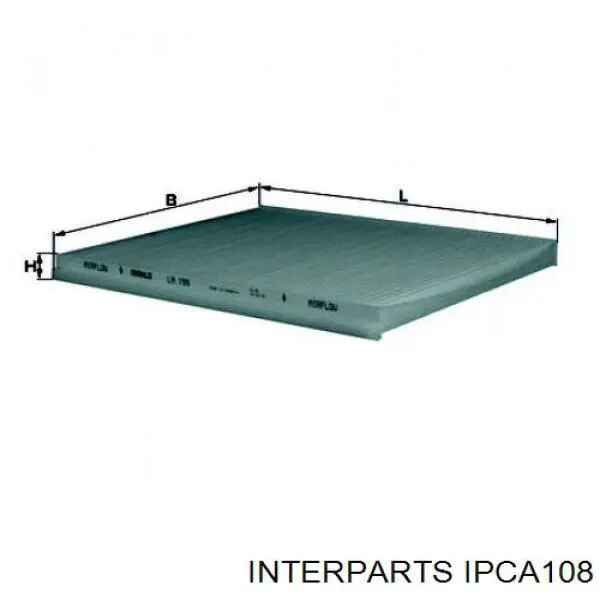 Фильтр воздушный отопителя Interparts IPCA108 цена, от 4.16 USD