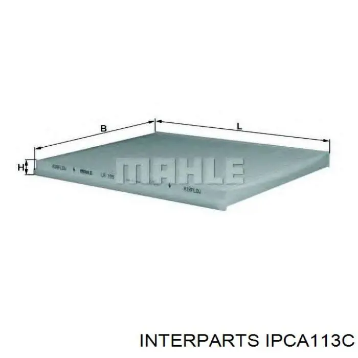 Купить IPCA113C Interparts Фильтр салона угольный