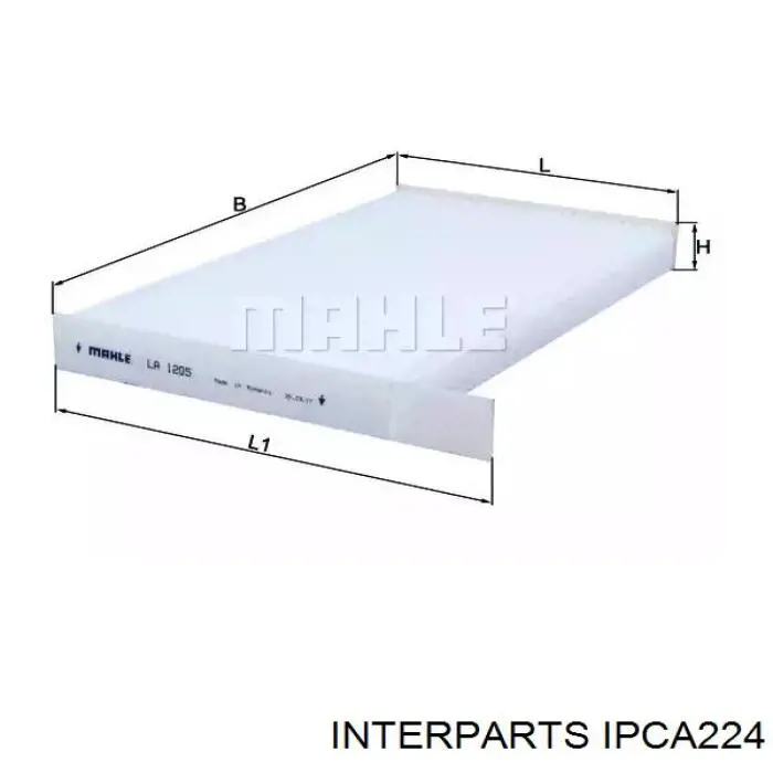 Купить IPCA224 Interparts Фильтр салона угольный