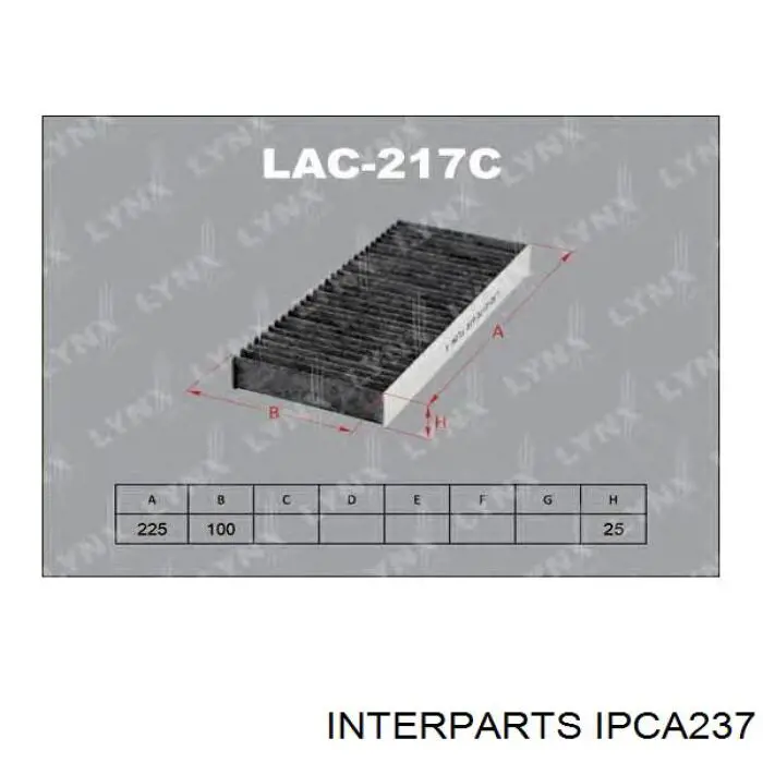 Фільтр салону IPCA237 Interparts