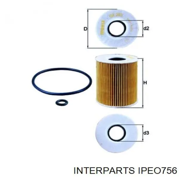 Купить IPEO756 Interparts Фильтр центробежный очистки масла