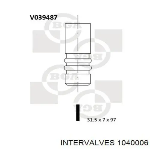 1040.006 Intervalves клапан выпускной