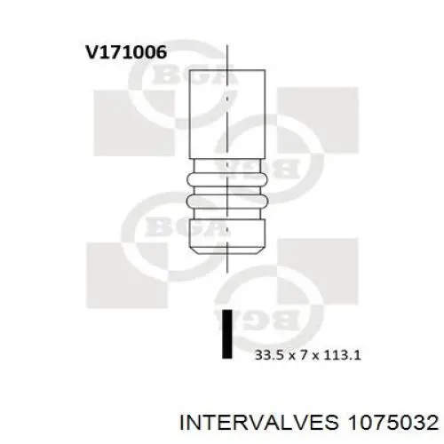 1075.032 Intervalves клапан впускной