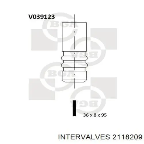 2118209 Intervalves клапан впускной