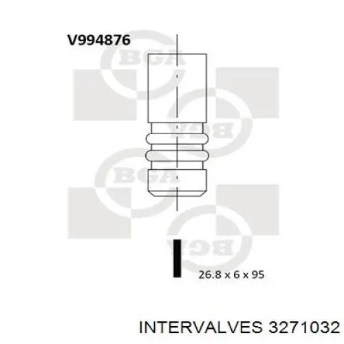 3271032 Intervalves клапан впускной