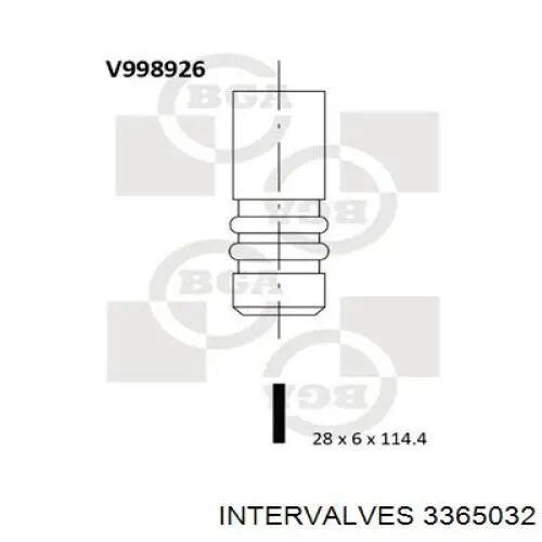 3365.032 Intervalves клапан впускной