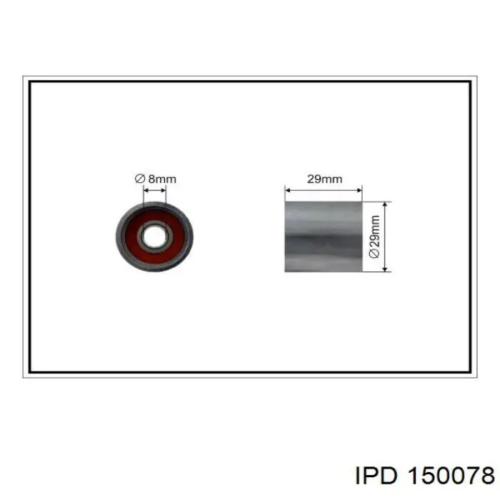 Обводной ролик ремня ГРМ IPD 150078 цена, от 9.11 USD