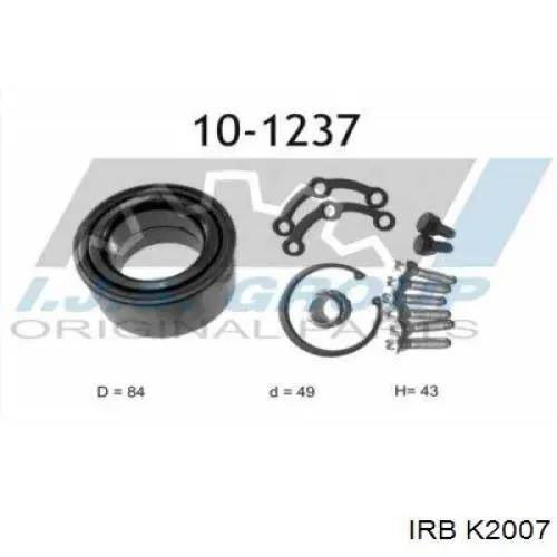 Купить K2007 IRB Подшипник задней ступицы