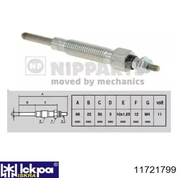 Свечи накала Iskra 11721799 цена, от 7.56 USD