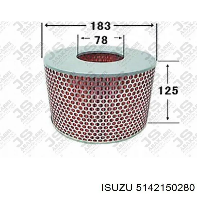 5142150280 Isuzu воздушный фильтр