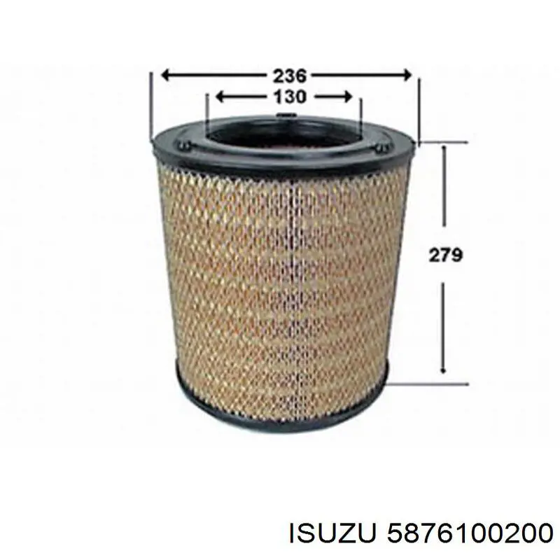 Элемент воздушного фильтра Isuzu 5876100200 цена, от 13.40 USD