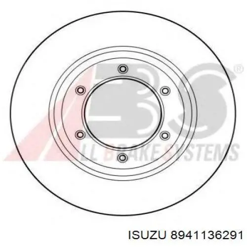 8941136291 Isuzu диск тормозной передний