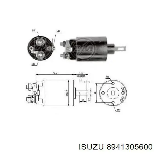 Стартер 8941305600 Isuzu