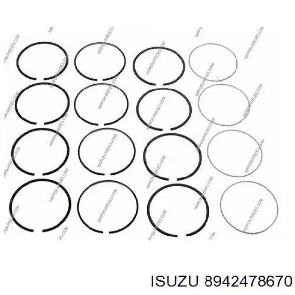 8942478670 Isuzu кольца поршневые комплект на мотор, std.