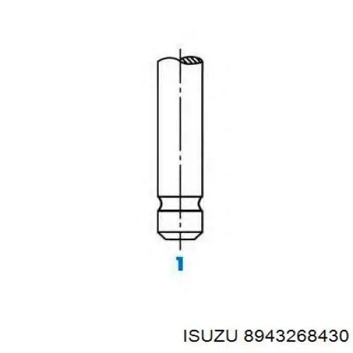 Клапан впускной Isuzu 8943268430