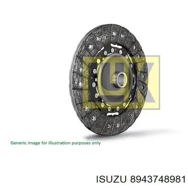 8943748981 Isuzu Диск сцепления ведомый