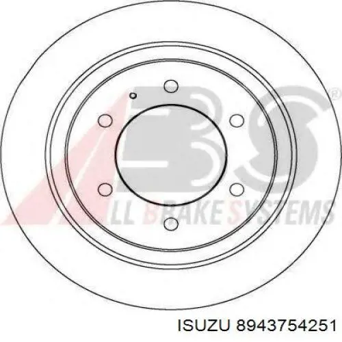 Купить 8943754251 Isuzu Диск тормозной задний