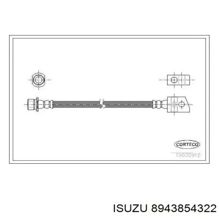 Шланг тормозной задний Honda 8943854322