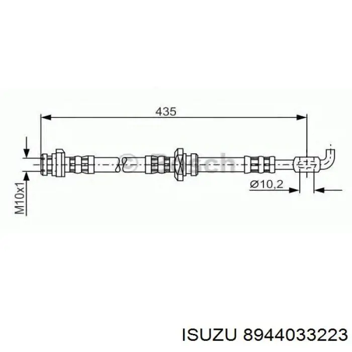Шланг тормозной передний Isuzu 8944033223 цена, от 10.40 USD
