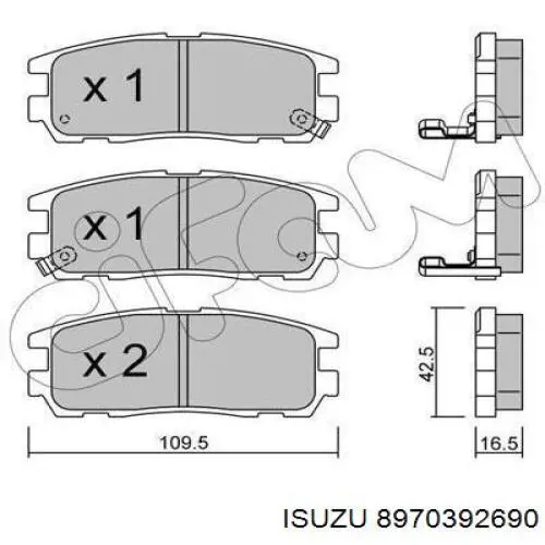 Колодки дисковые  Isuzu 8970392690 цена, от 14.87 USD