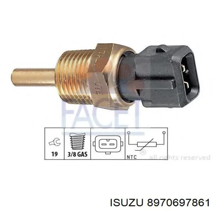 Купить 8970697861 Isuzu Термодатчик охлаждающей жидкости