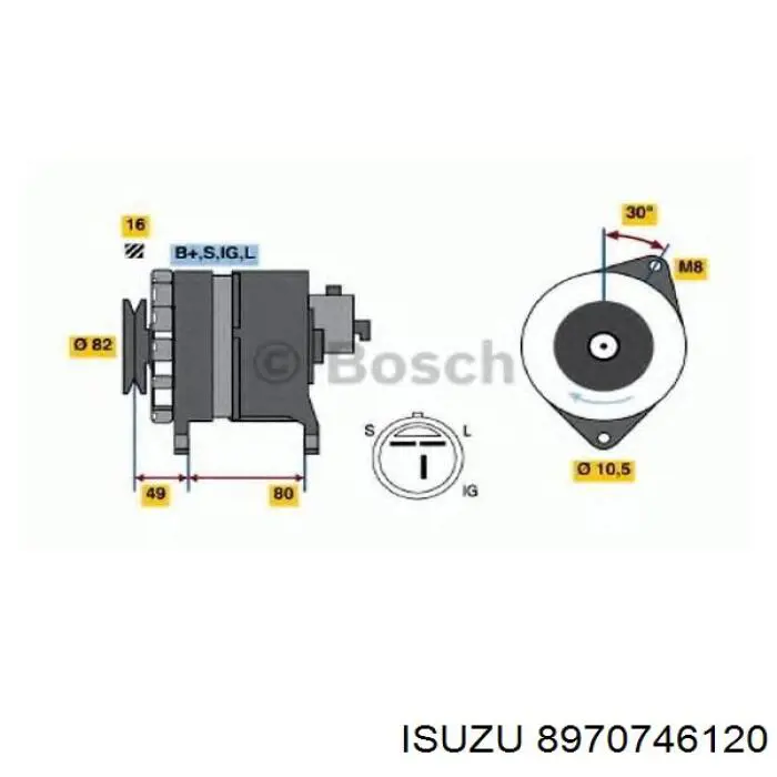 Купить 8970746120 Isuzu Генератор