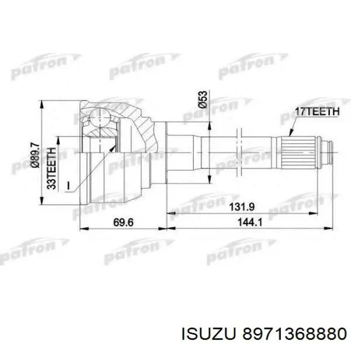 8971368880 Isuzu Наружная граната